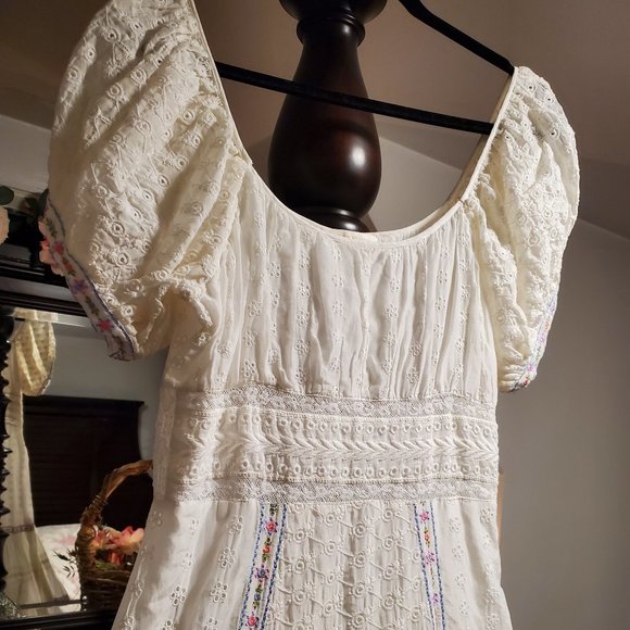 Rare LoveShackFancy Jessie Dress White Size: 8 - Picture 4 of 14
